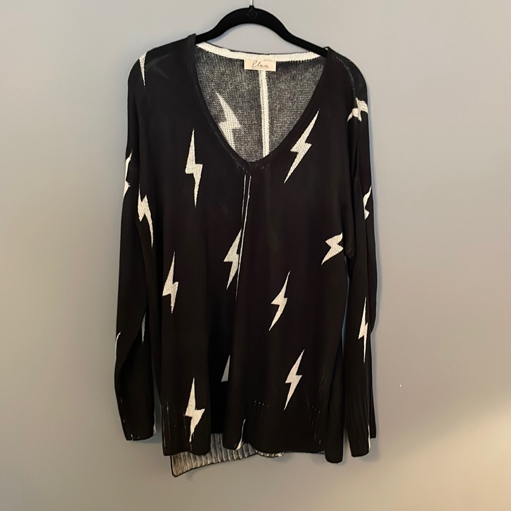 COPY - ELAN SWEATER with lighting bolts!!!